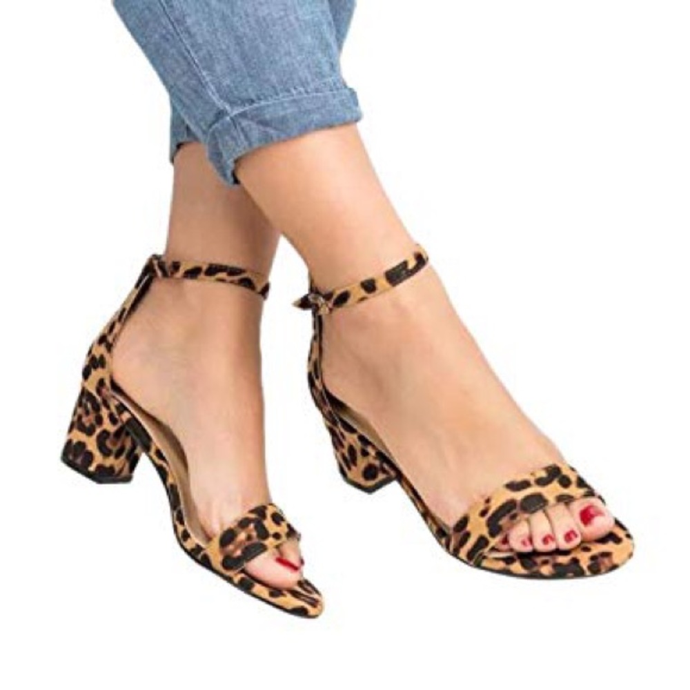 Leopard Block Heel - Picture 2 of 4